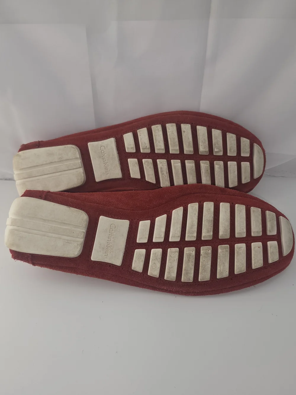Calvin Klein Damion Men's Red Suede Slip-On Loafers Slippers